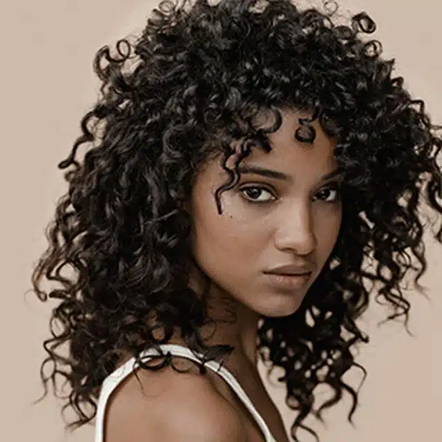 curly hair model